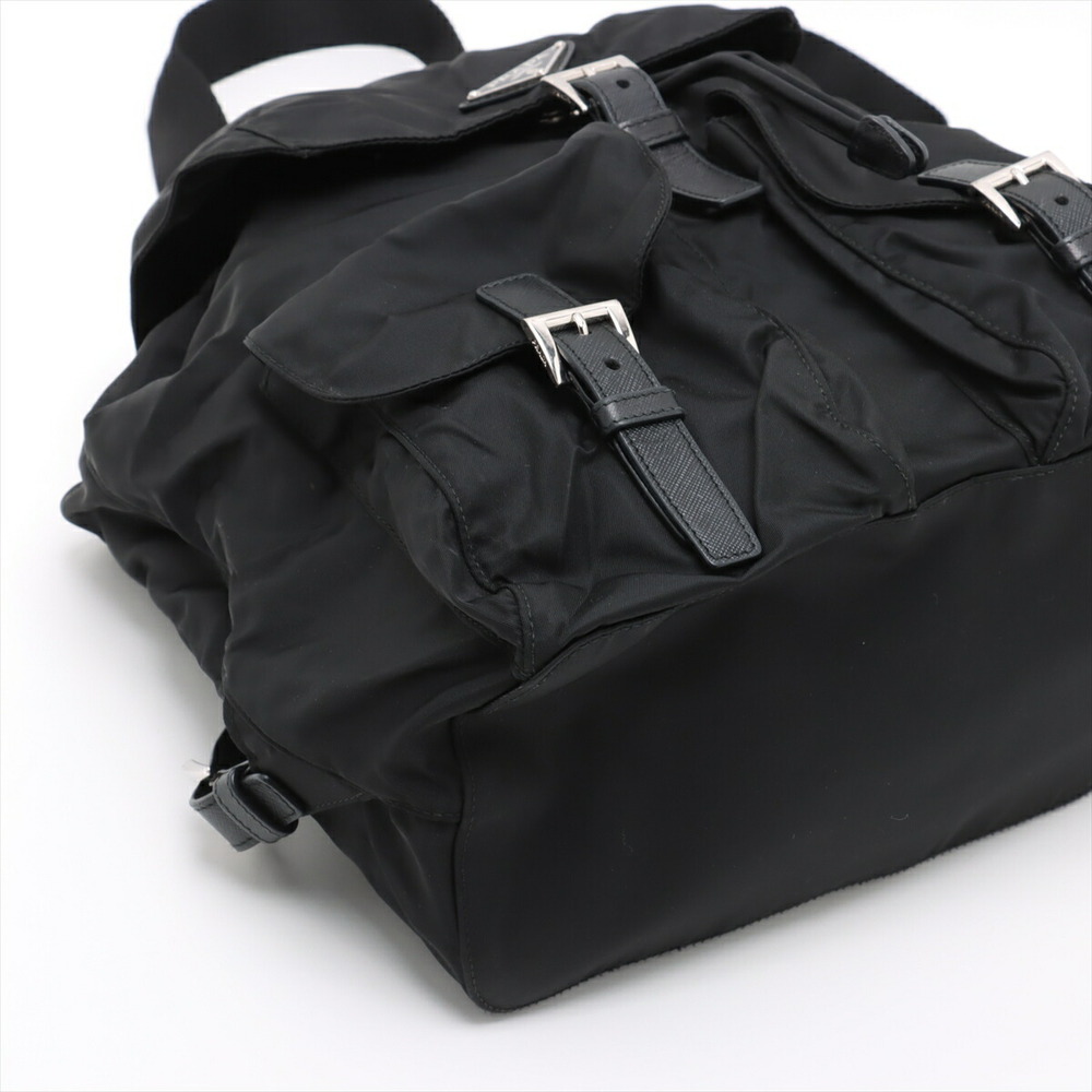 Prada Tessuto Leather Nylon Backpack Rucksack Black - Picture 4 of 8